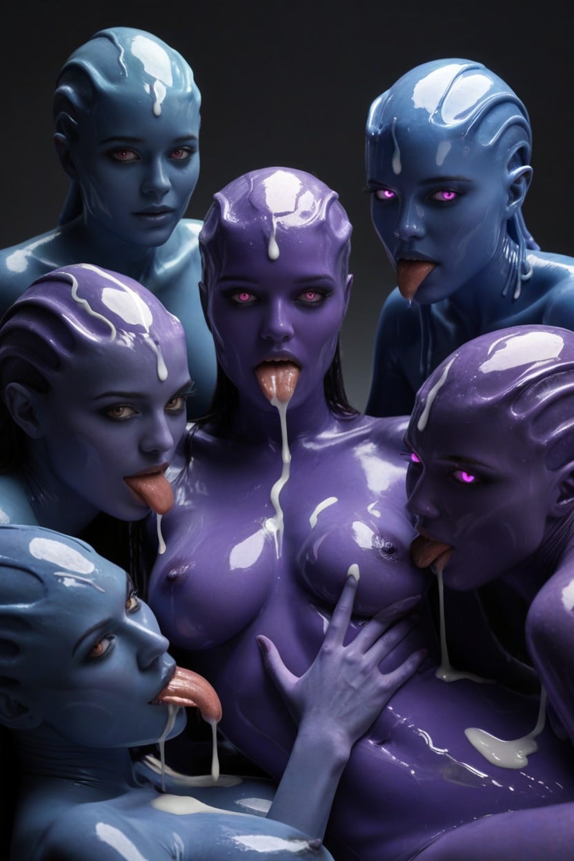 Harén, Multi-species Alien Orgy, Multiple Penetrations Per Hole Porno IA