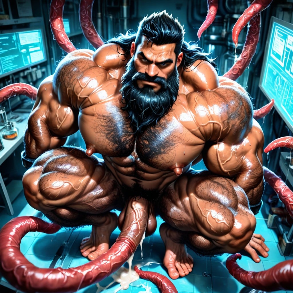 18+, Dim Light, Exposed Muscle Thighs AI Gay Porn