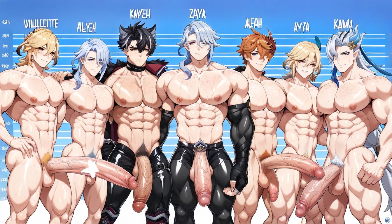 Front View, Detailed Eyes, Neuvillette From Genshin Impact AI Gay Porn