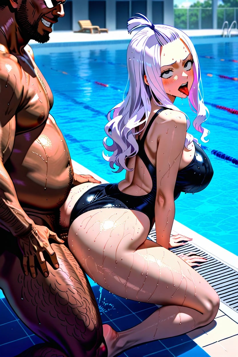 At Pool, Mirajane Is, Pechos Grandes Hentai IA