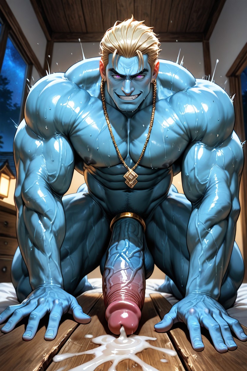 Masturbation, Necklace, Very Hair AI Gay Porn