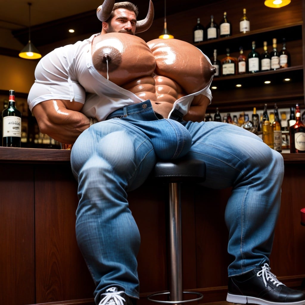 Bottom Up, Muscular, Wide Angle AI Gay Porn