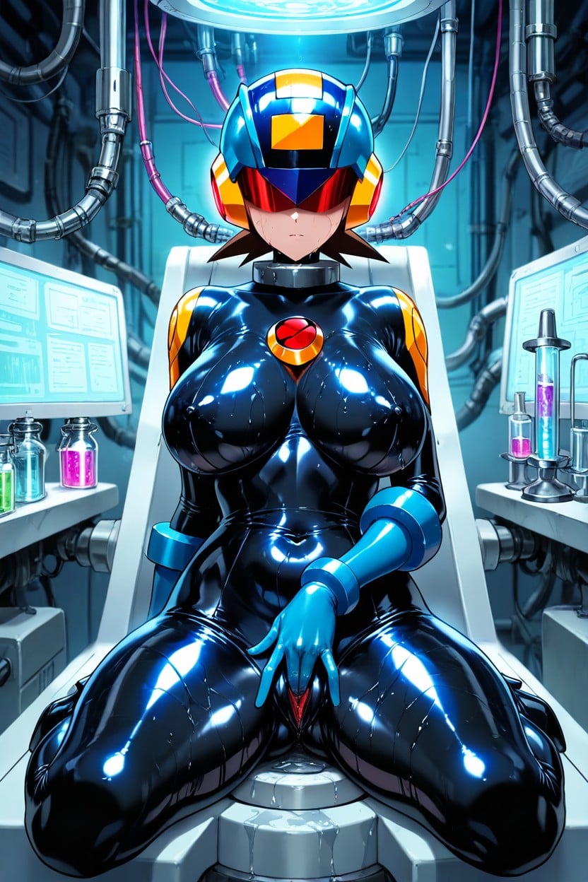 Voluptuous, Helmet, Looking Here Hentai AI Porn