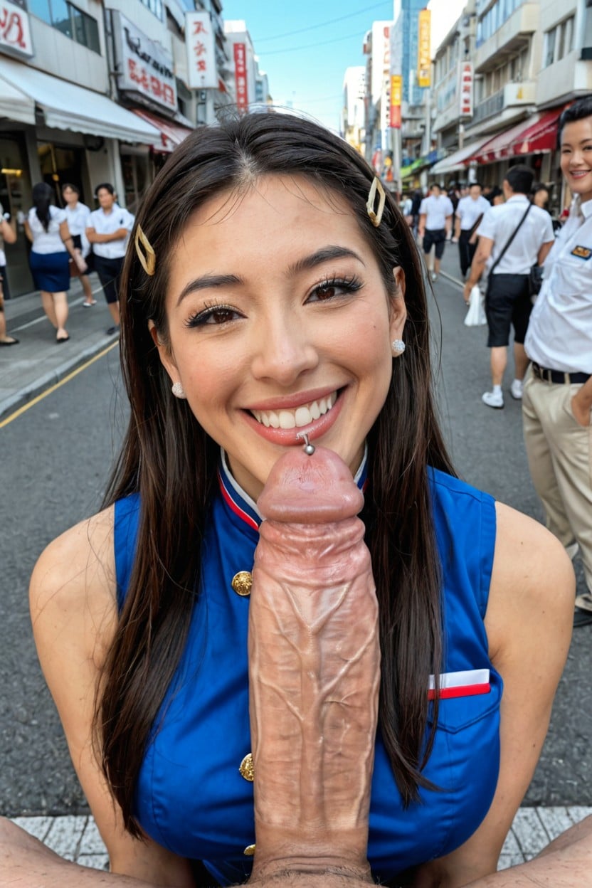 Gigantic Penis, Gigantic Penis, City Sidewalk AI Porn