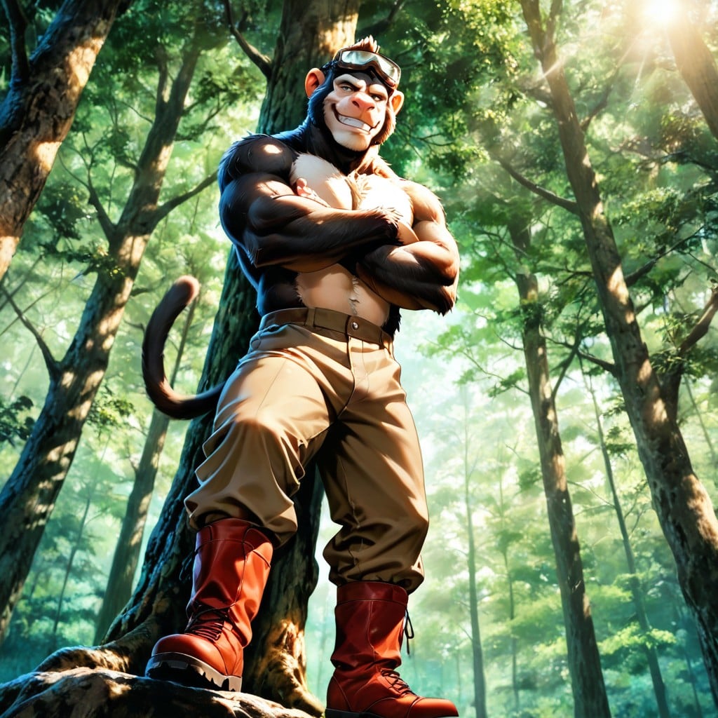 Aburrido, Vibrant Colors, Long-tailed Chimpanze Porno IA