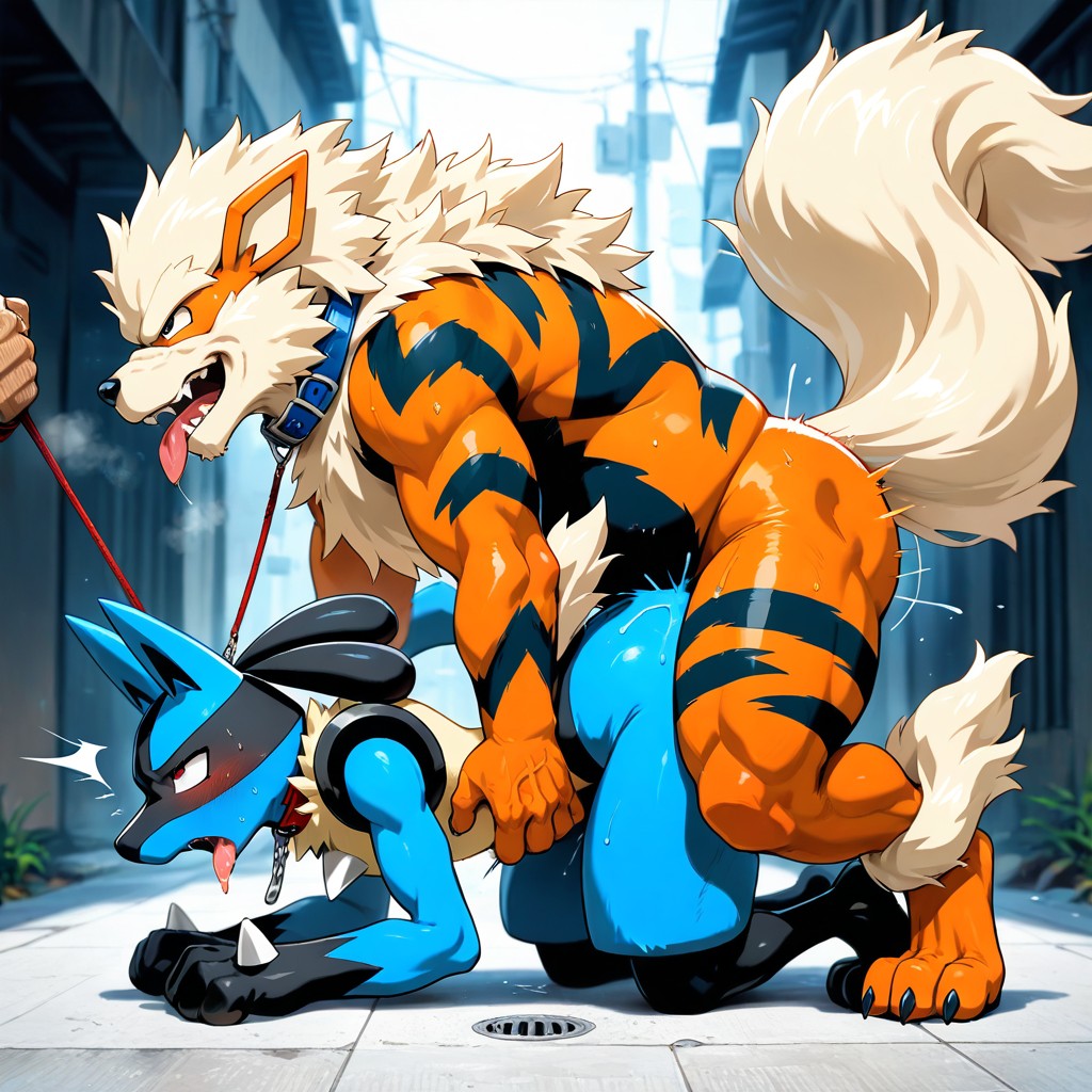Ahegao, Rolling Eyes, Lucario On The Floor AI Gay Porn