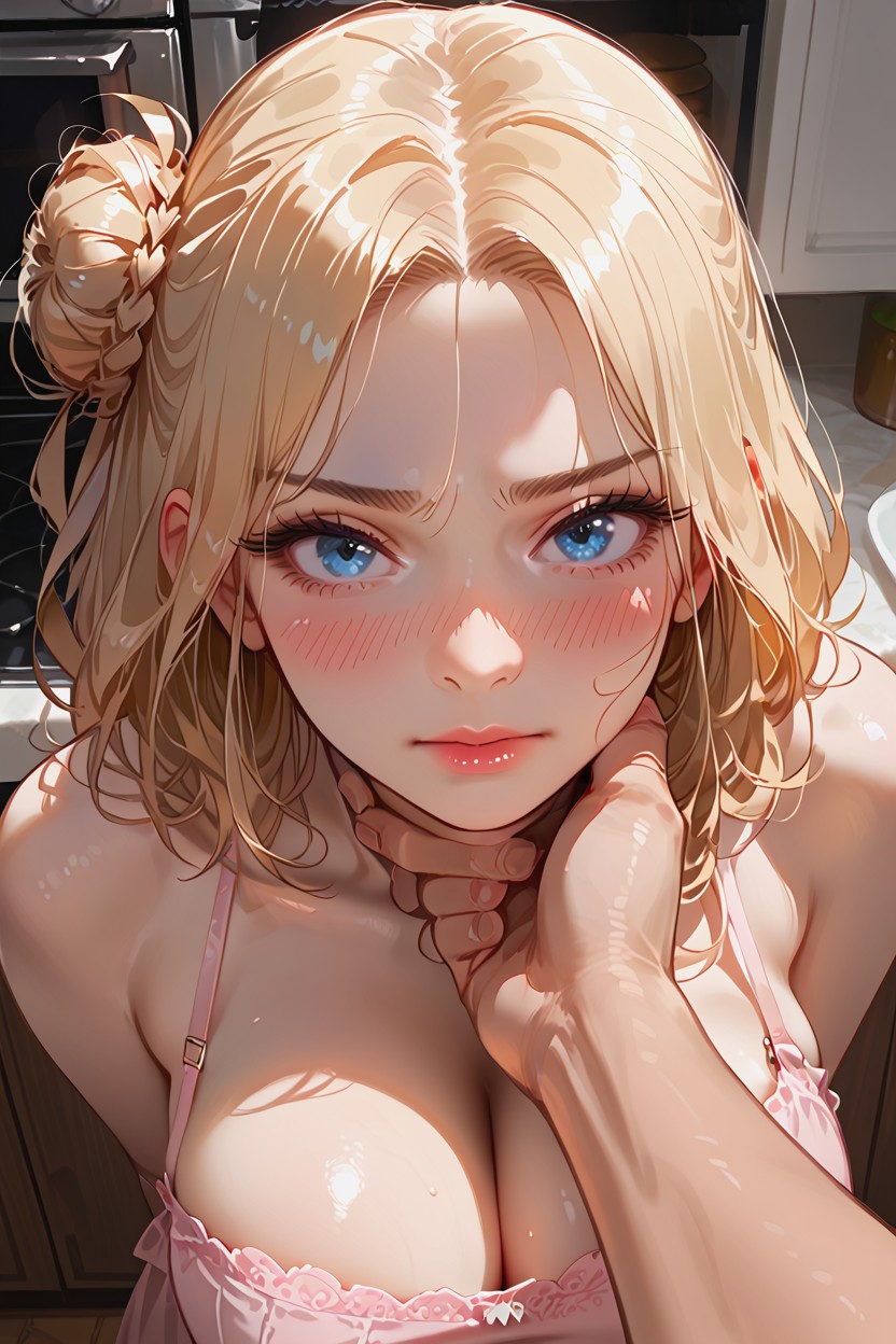 Viewed From Behind, Rolling Her Eyes, Top View Hentai AI Porn
