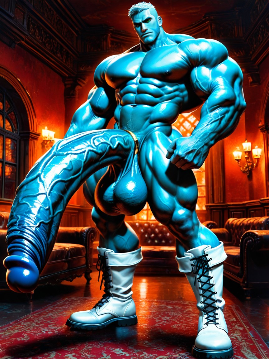 Midnight, Muscular, Dusty Furnitures AI Gay Porn