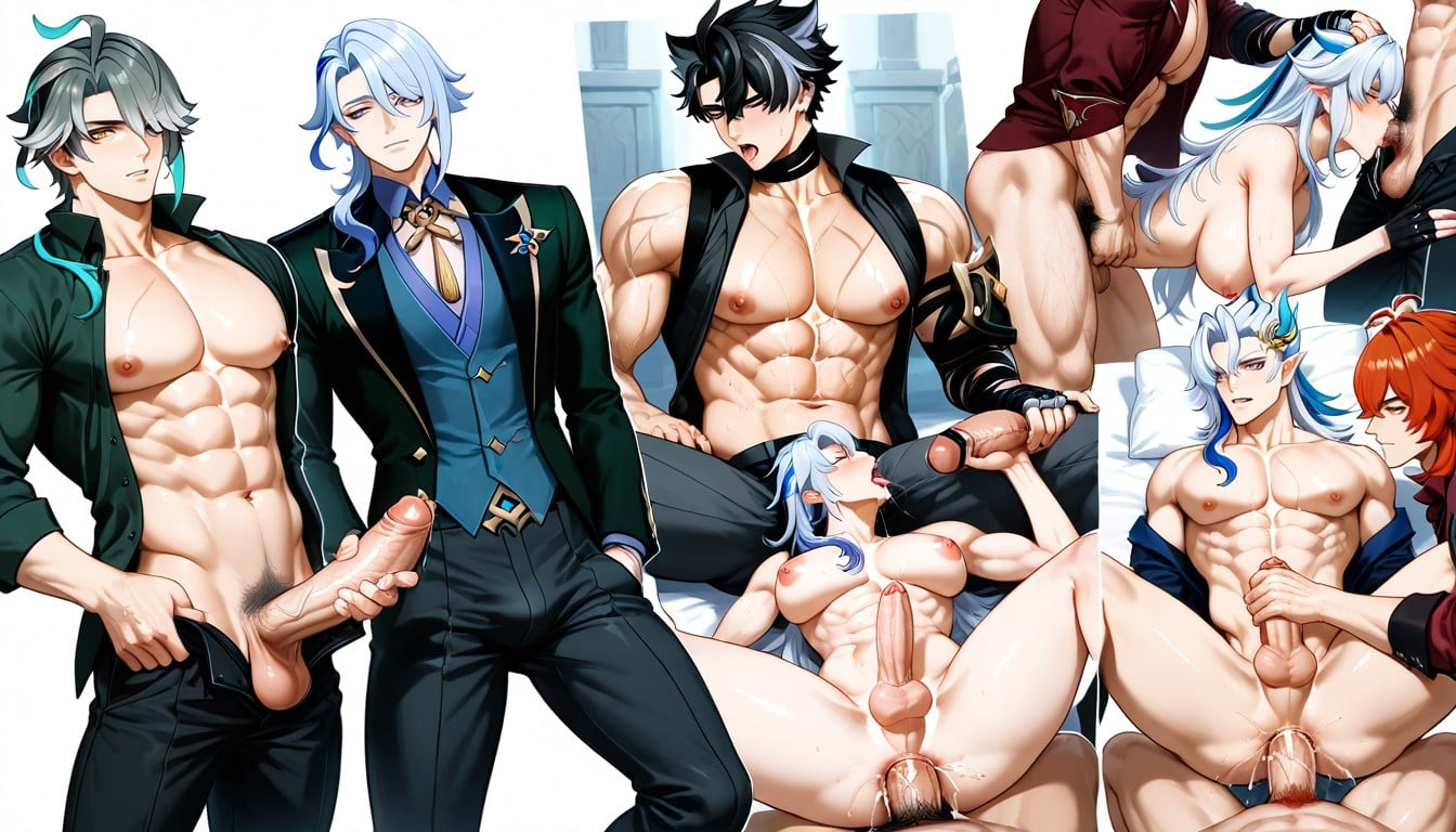 Handjob, Multiple Views, Orgy AI Gay Porn