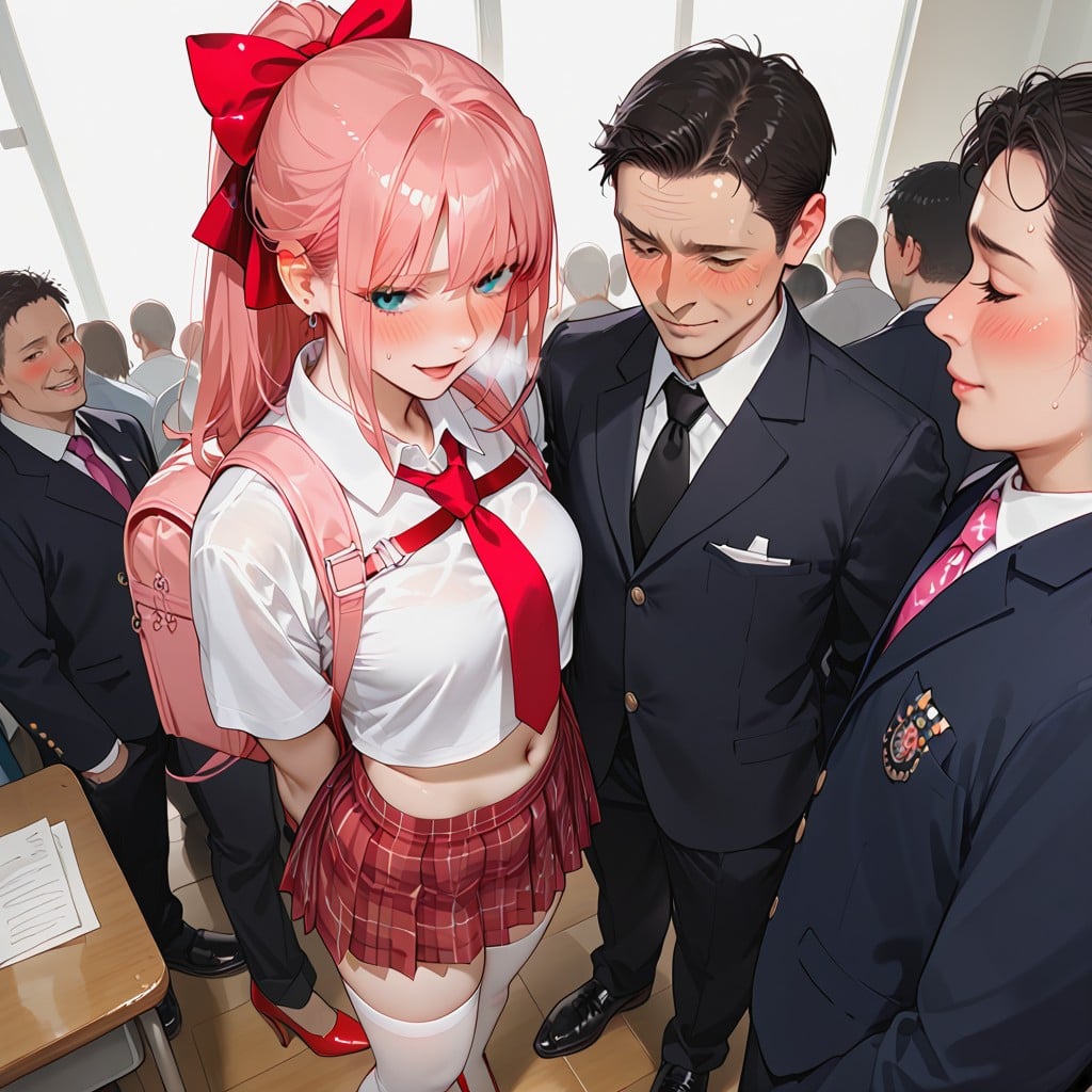 Pink Hair Bow, Ponytail, Hyper Detailed Porno IA Hentai