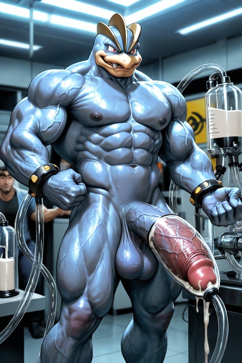Lab, Massive Cum Burst, Fit AI Gay Porn