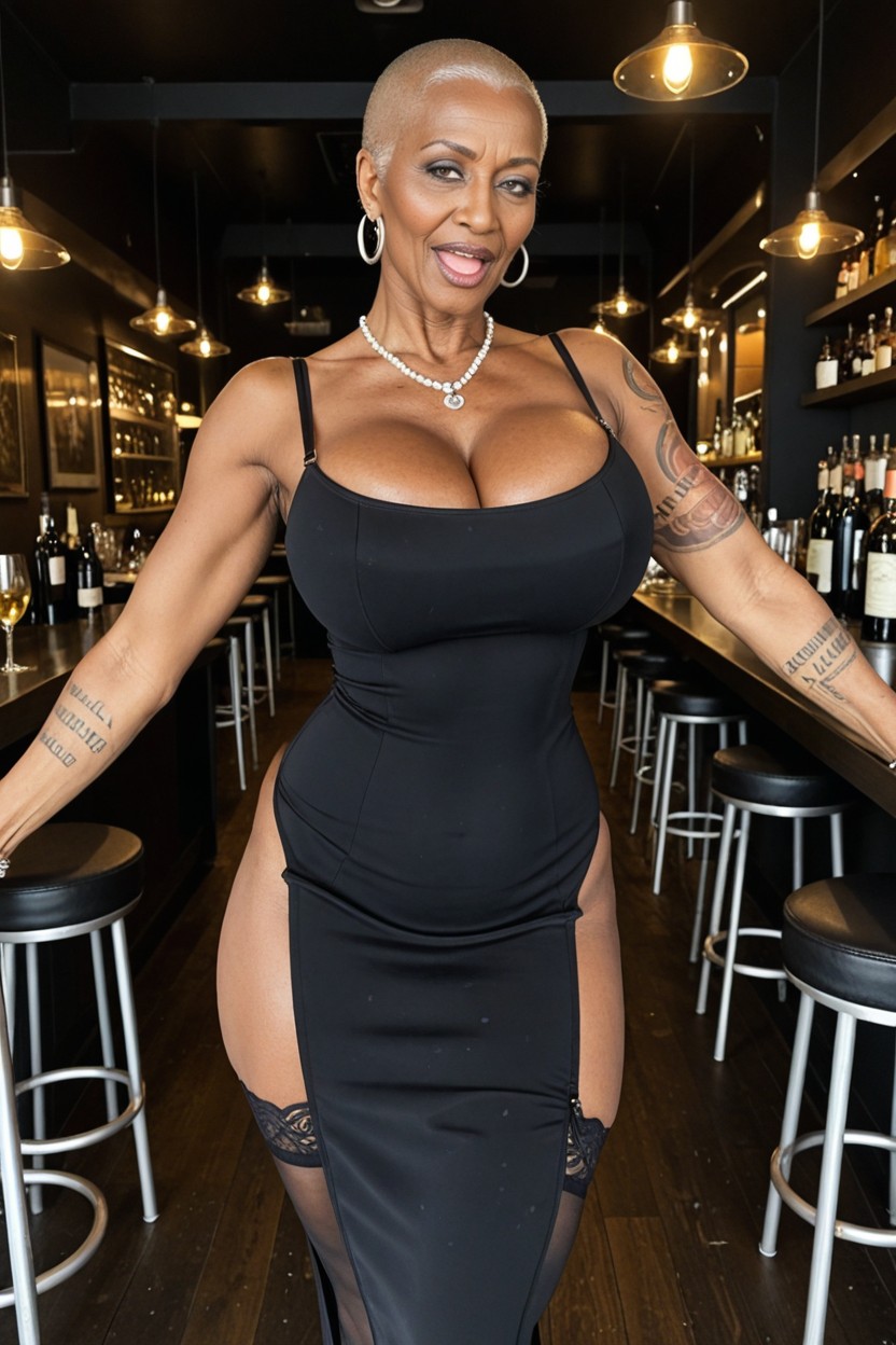 Il Pleut, Bar, And Black Seamed Stockings Porno IA transsexuelle