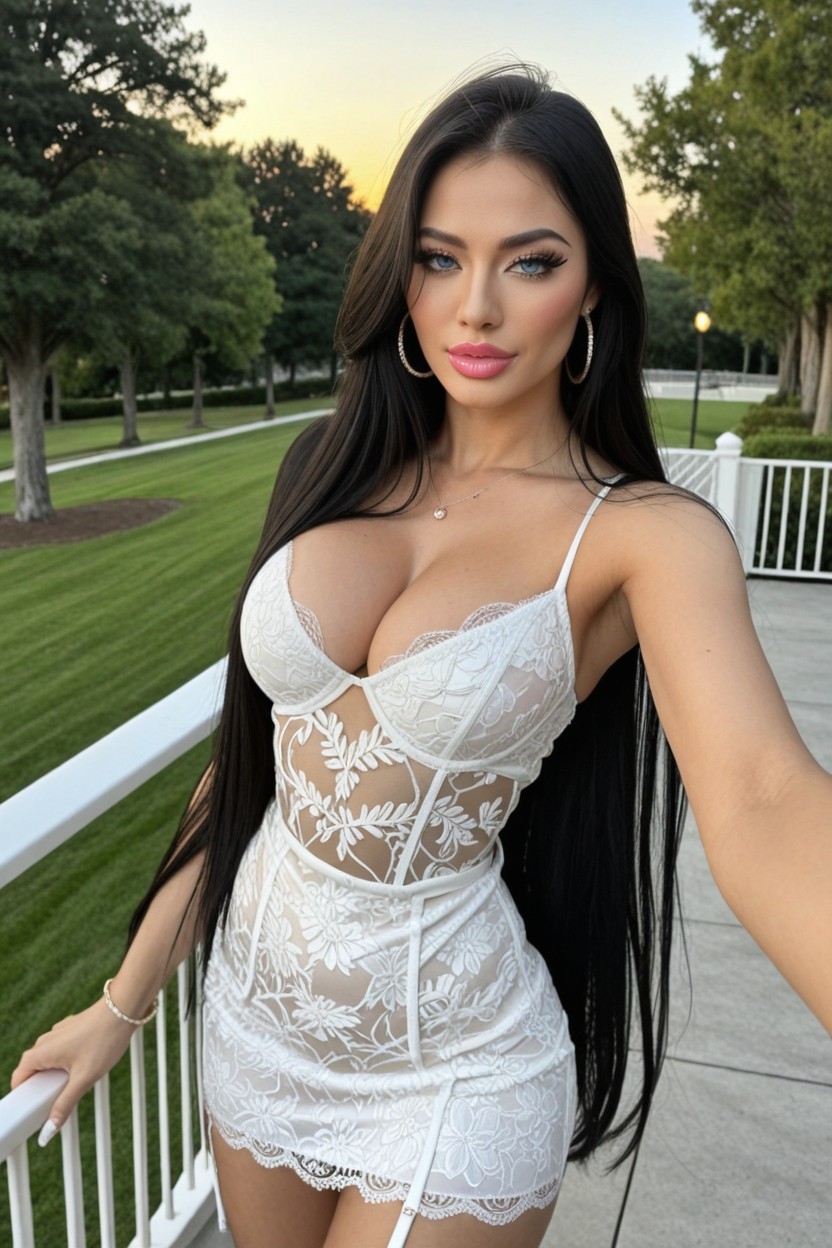 Wonderful, Twisted Body To Look At Viewer, Blue Eyes AI Porn