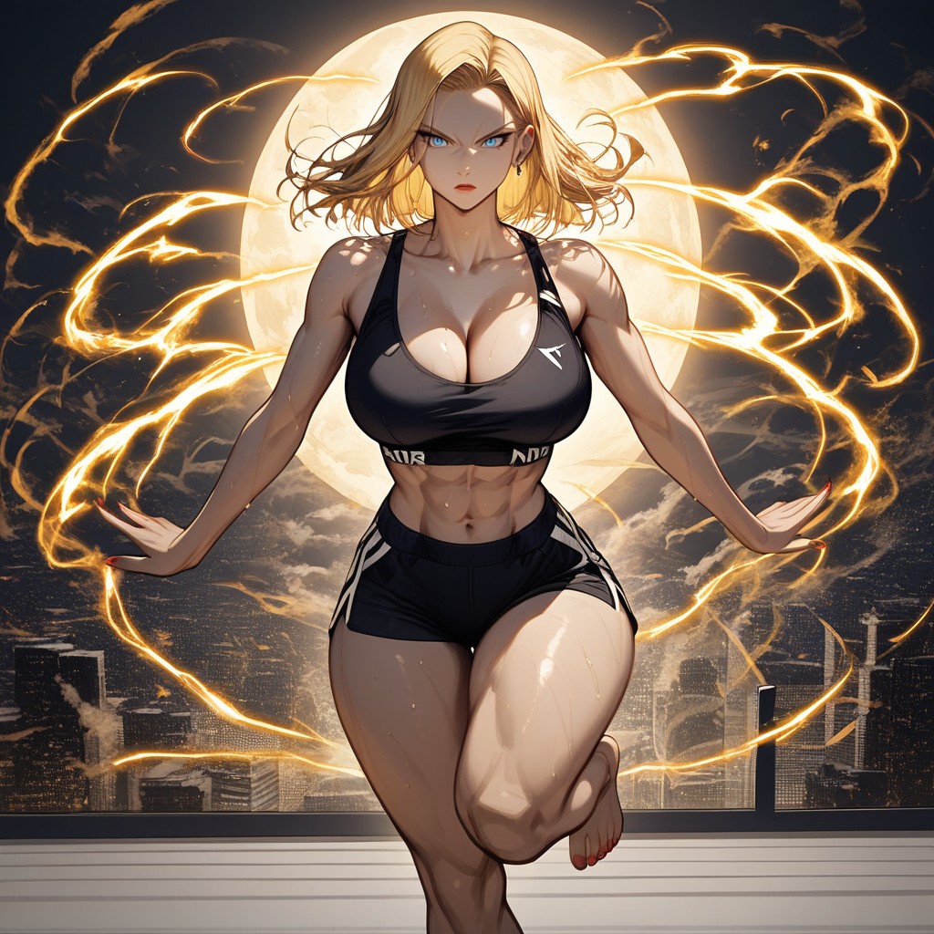 Wind In Hair, Gym, Black Nike Gym Hentai IA