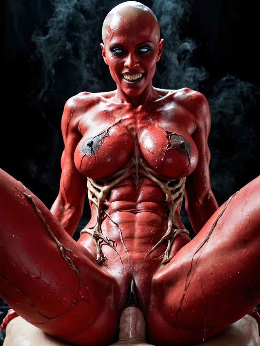 Visible Ribs, Alien Vagina, Solo AI Porn