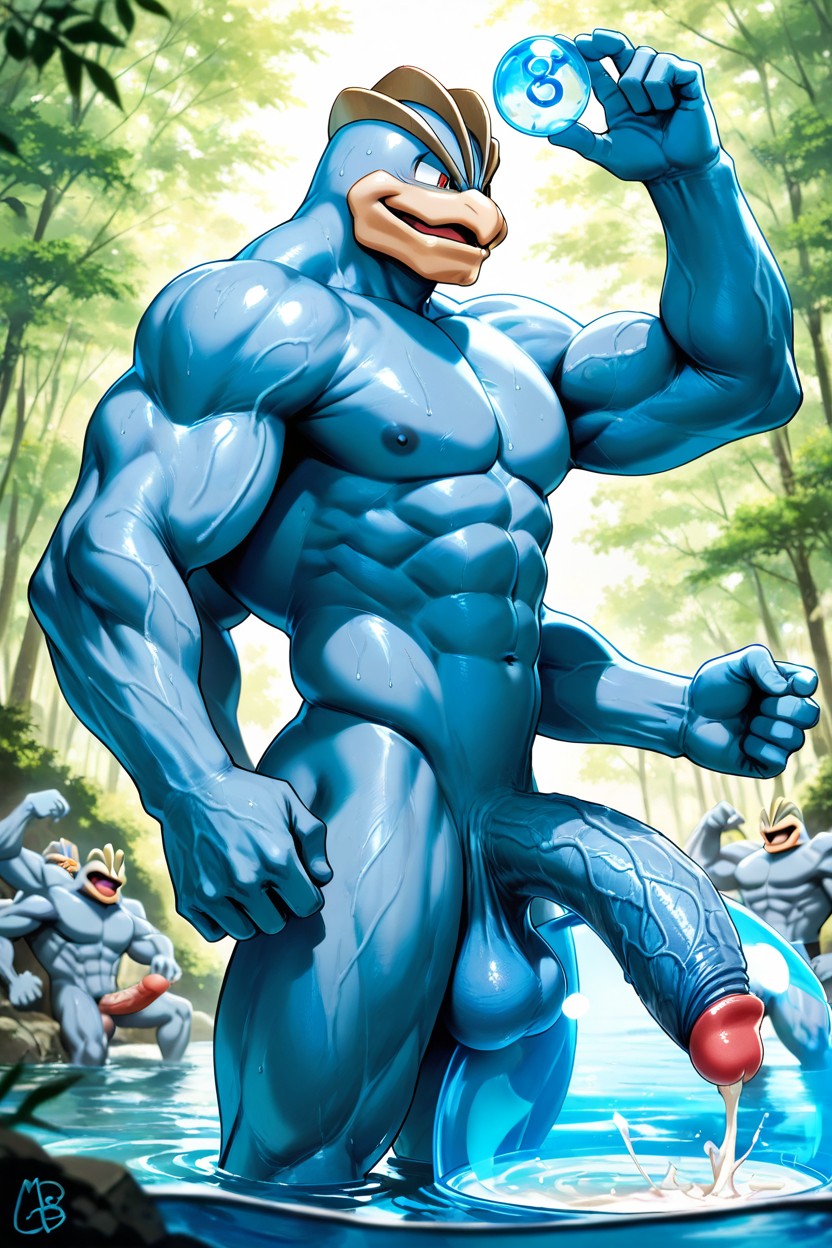 View From Side, In A World Of Pokémon, Machamp Porno IA Gay