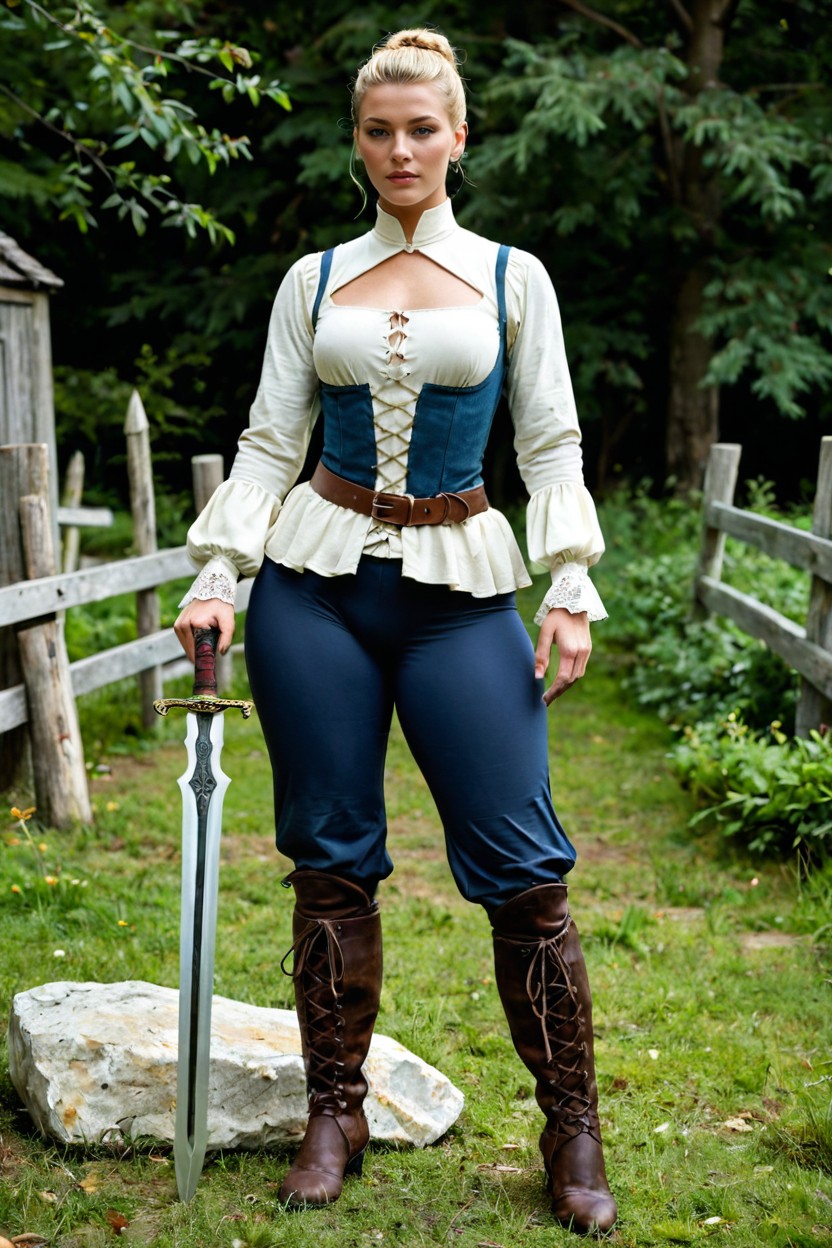 Cameltoe, Medieval Shirt, Wide Hips AI Porn