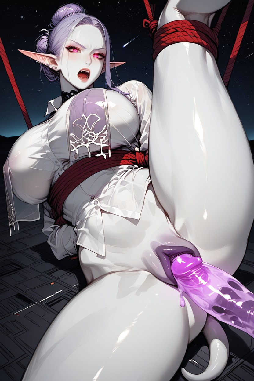 Transparent Penis Purple Toy See Through, Gigantic, Very Sexy Furry AI Porn