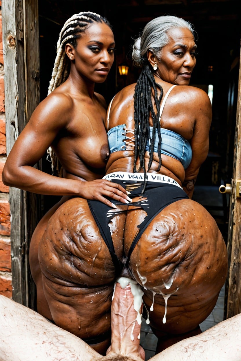 African Village, Massive Ass, Ripped Clothes AI Porn