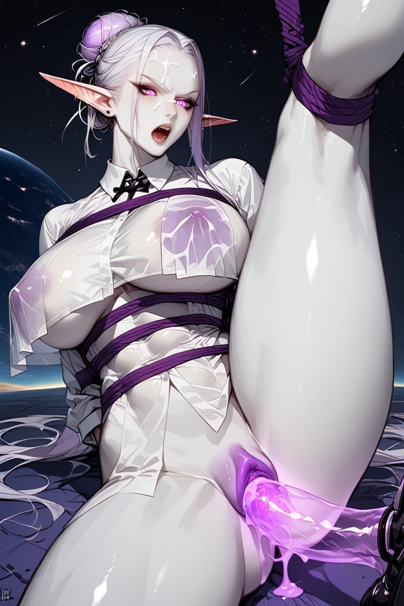 Purple Cum Penis, Restrained, Purple Nails Furry AI Porn