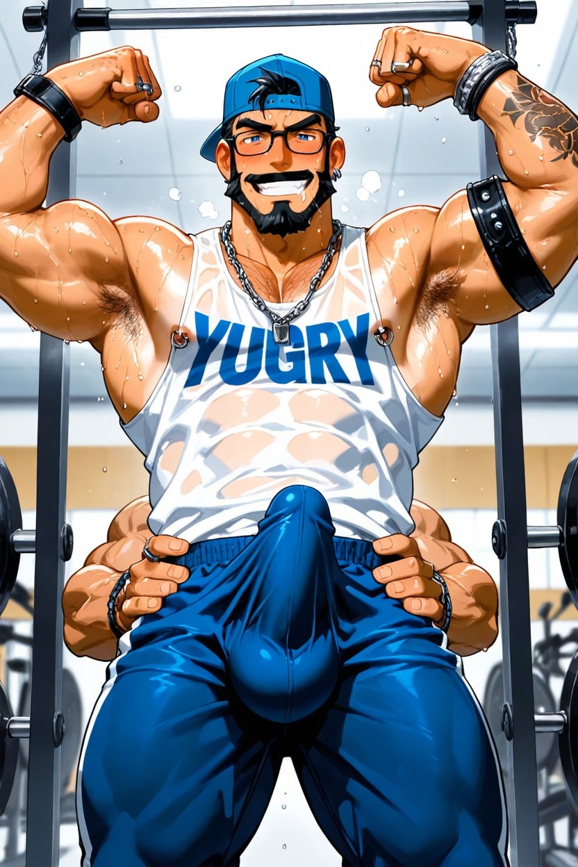 Ear Rings, Dynamic Angle Wet Tanktop, Blushing Face AI Gay Porn