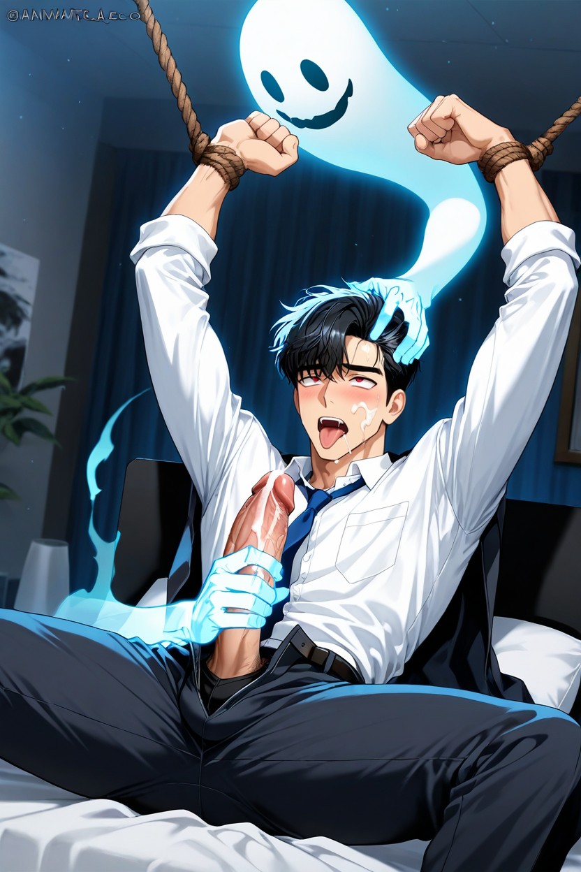 A Person, Revealing Underwear, Tie AI Gay Porn