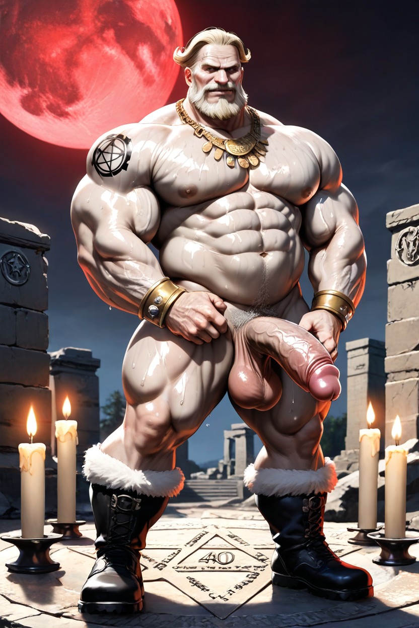 Veiny Penis, Hyper Thick Penis, Gothic AI Gay Porn