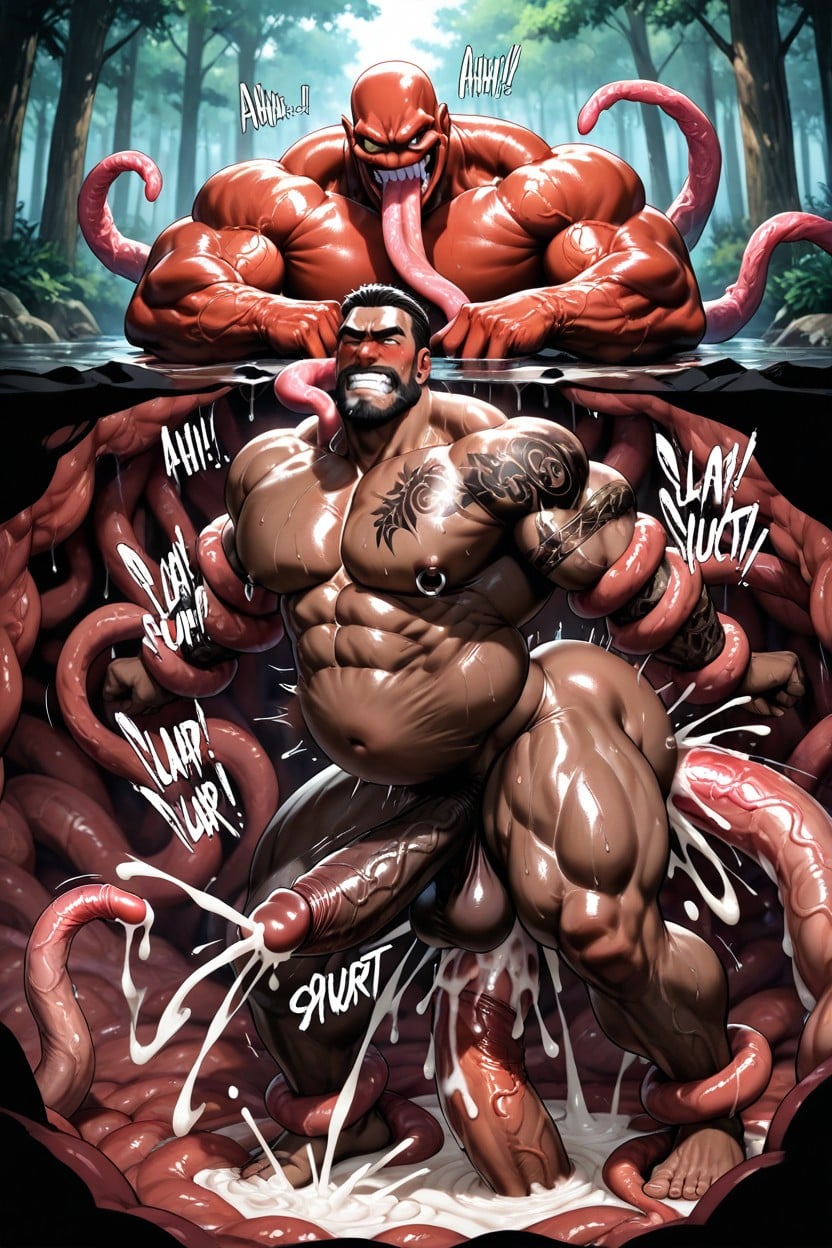 Monster Smiling, Deep Penetration, Naked AI Gay Porn