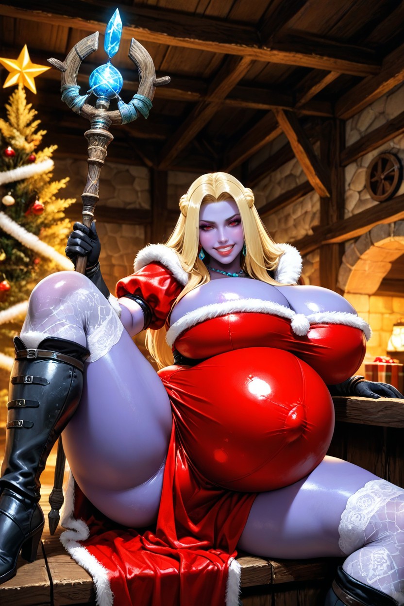 Clenched Teeth, Hyper Pregnant Belly, Covered Belly Hentai AI Porn