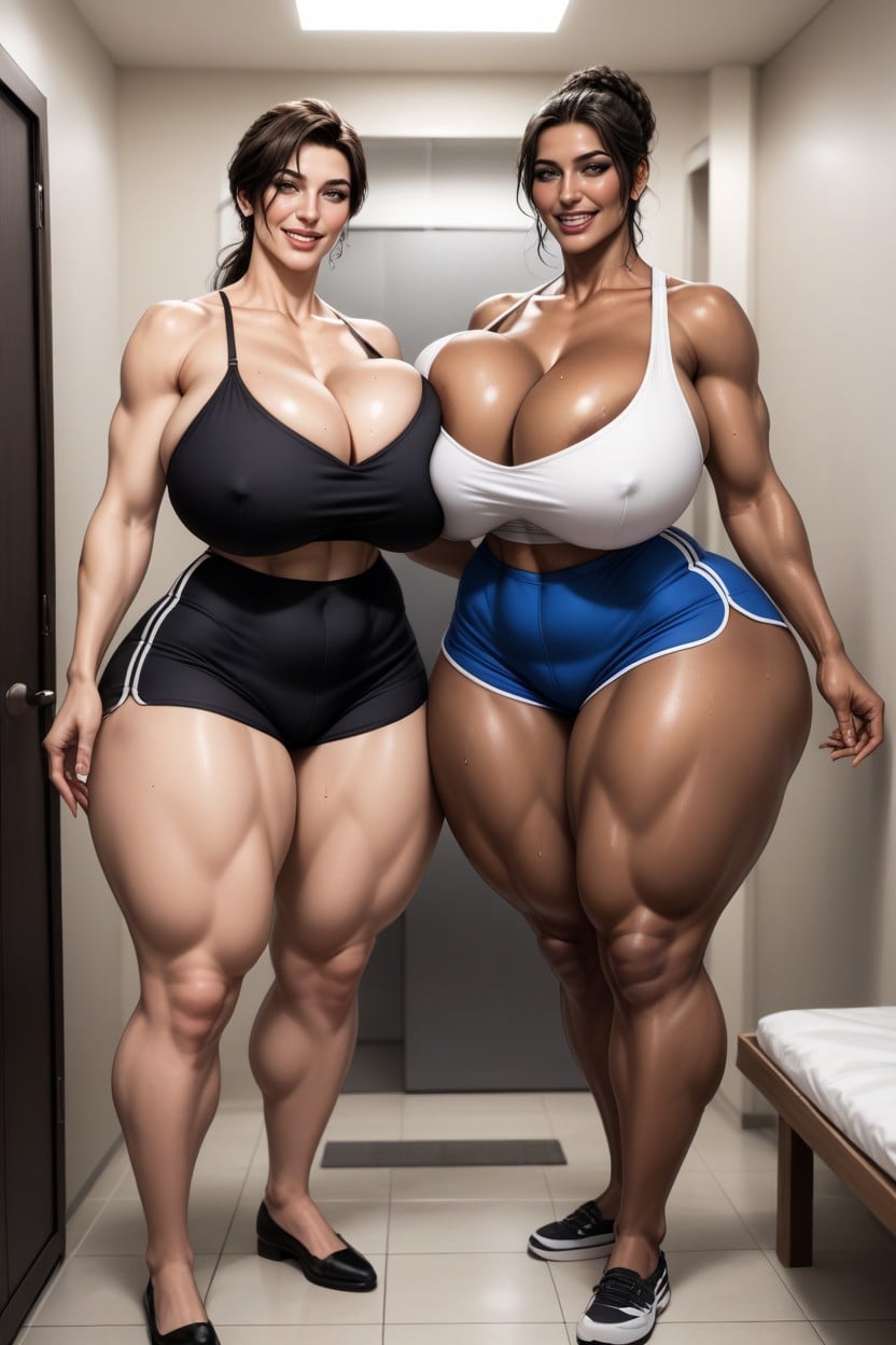 Wide Hips, Rear View, Thighs Exposed AI Porn