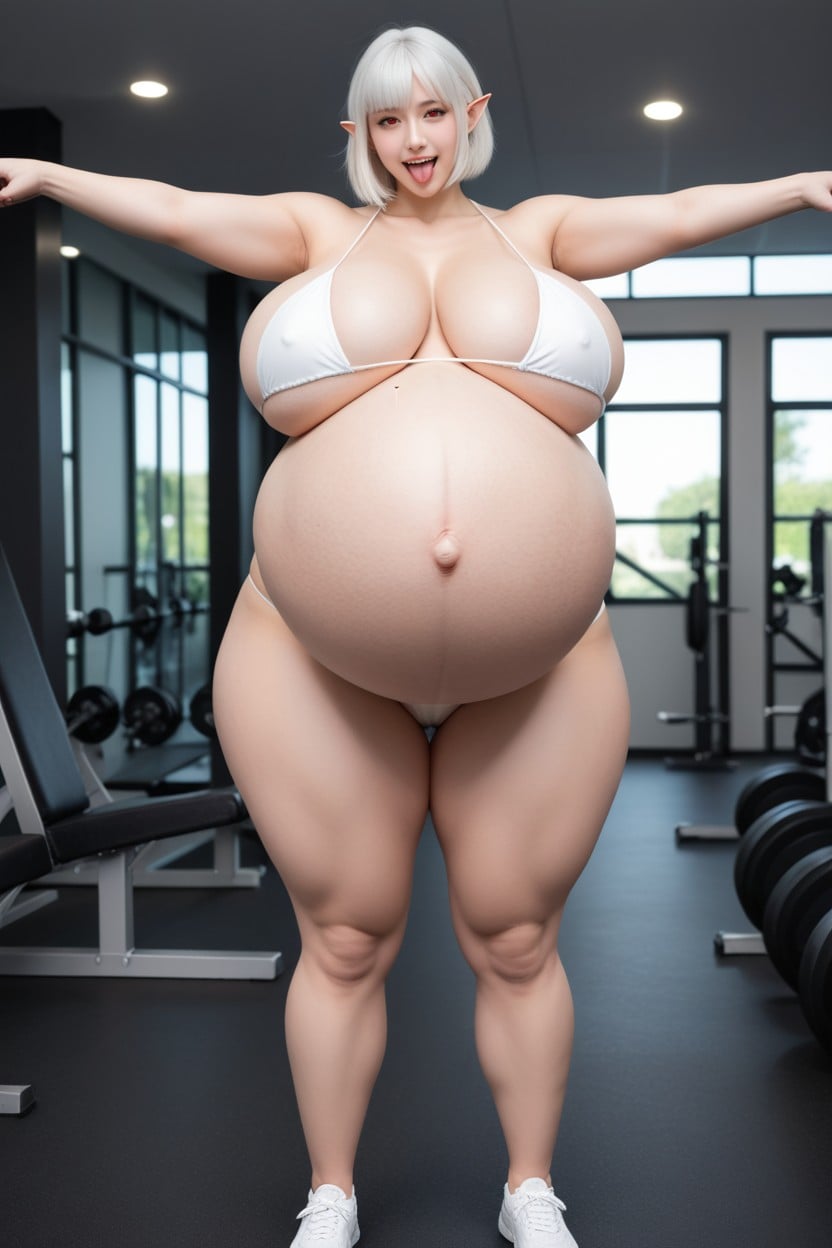 Huge Gigantic Pregnant Belly More Bigger As An Adult Size, Elf, Creampie AI國產黃片