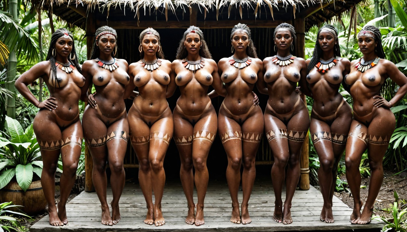Standing, Tribal Asia Womans S, Hot AI Porn
