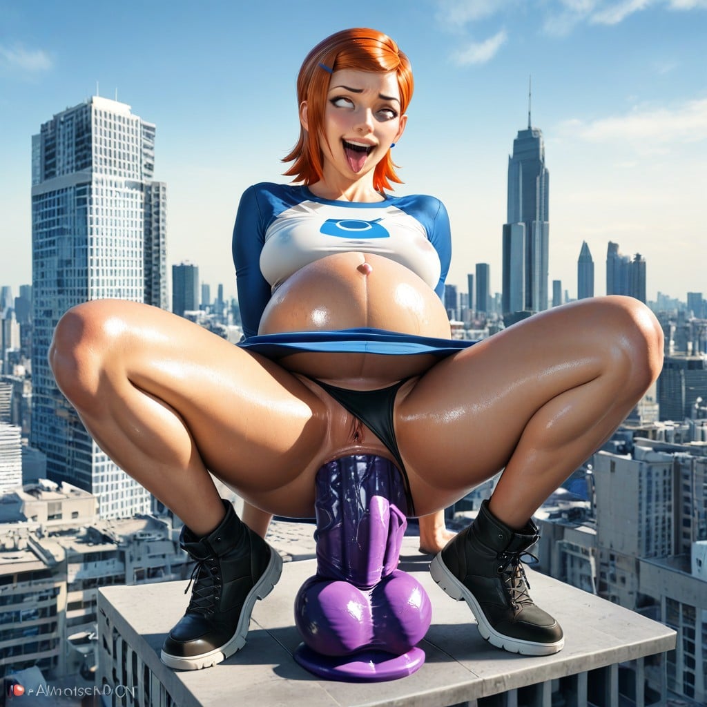 Thick Dildo, Ridiculous Insertion, Oversized Penetration Hentai AI Porn