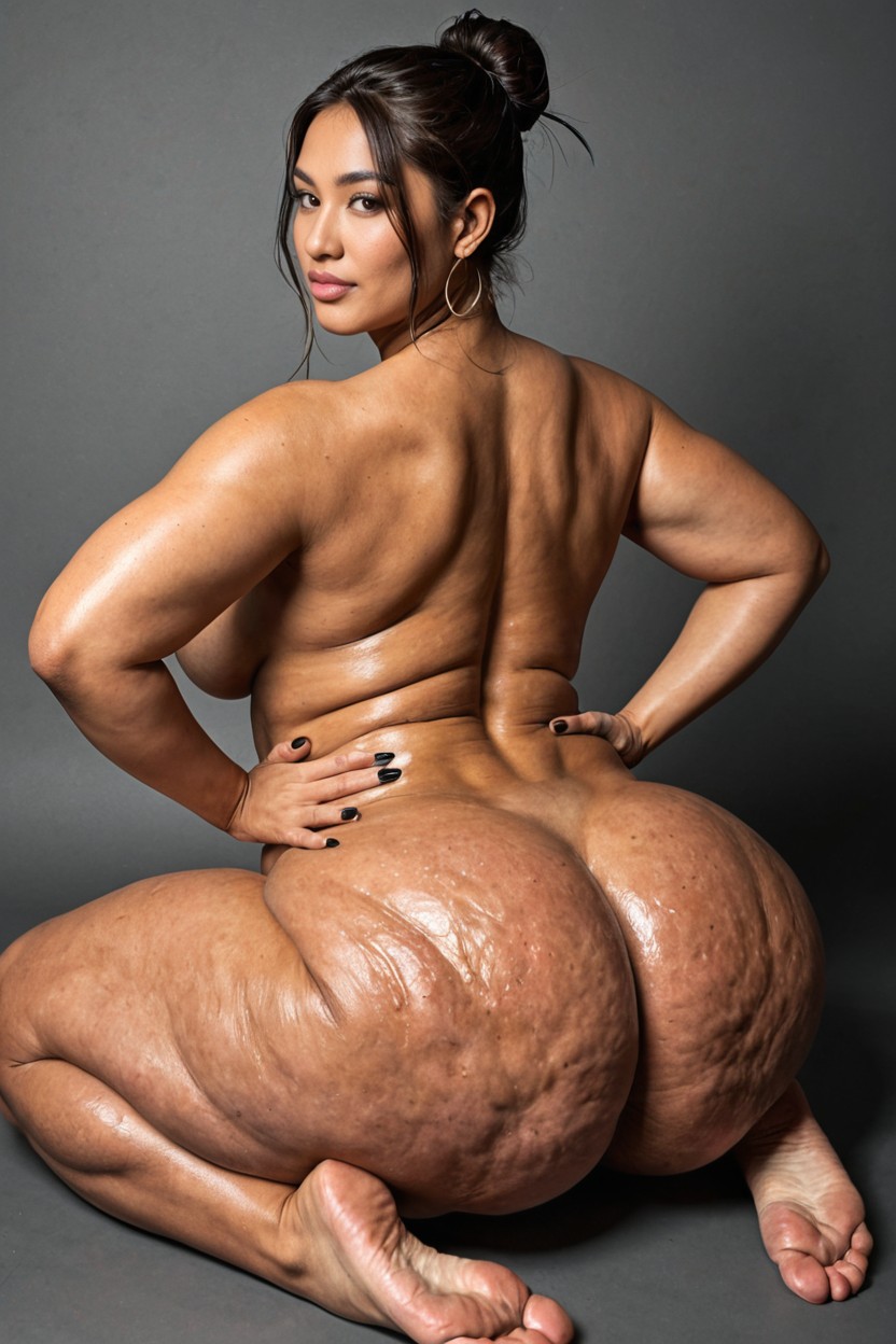 Arms Behind Back, Gigantic Thighs, Massive Legs AI Porn