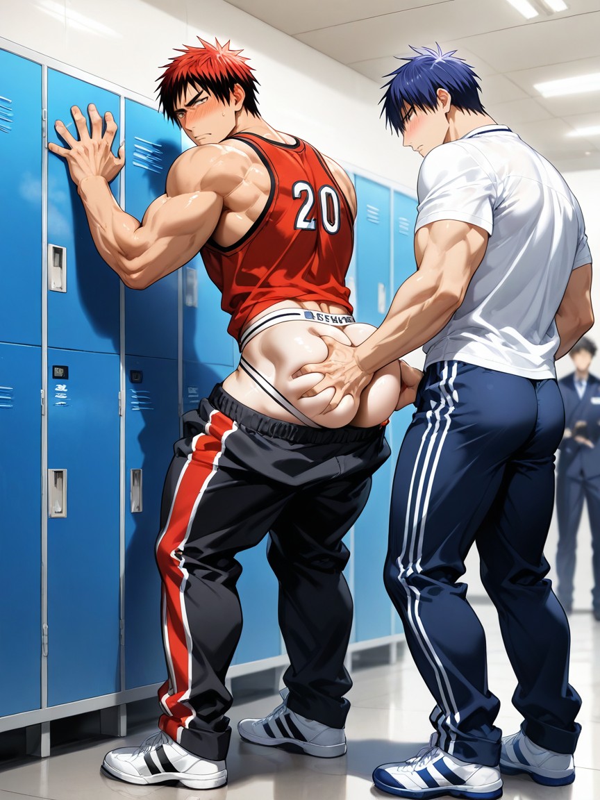 Large Ass, Blushing Face, Big Hands Squeezing Ass AI Gay Porn