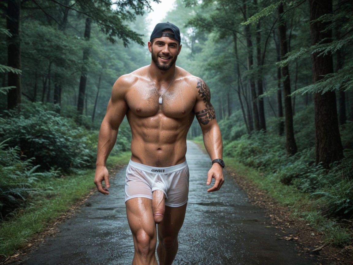 Smiling Mouth Open, Very, Wet AI Gay Porn