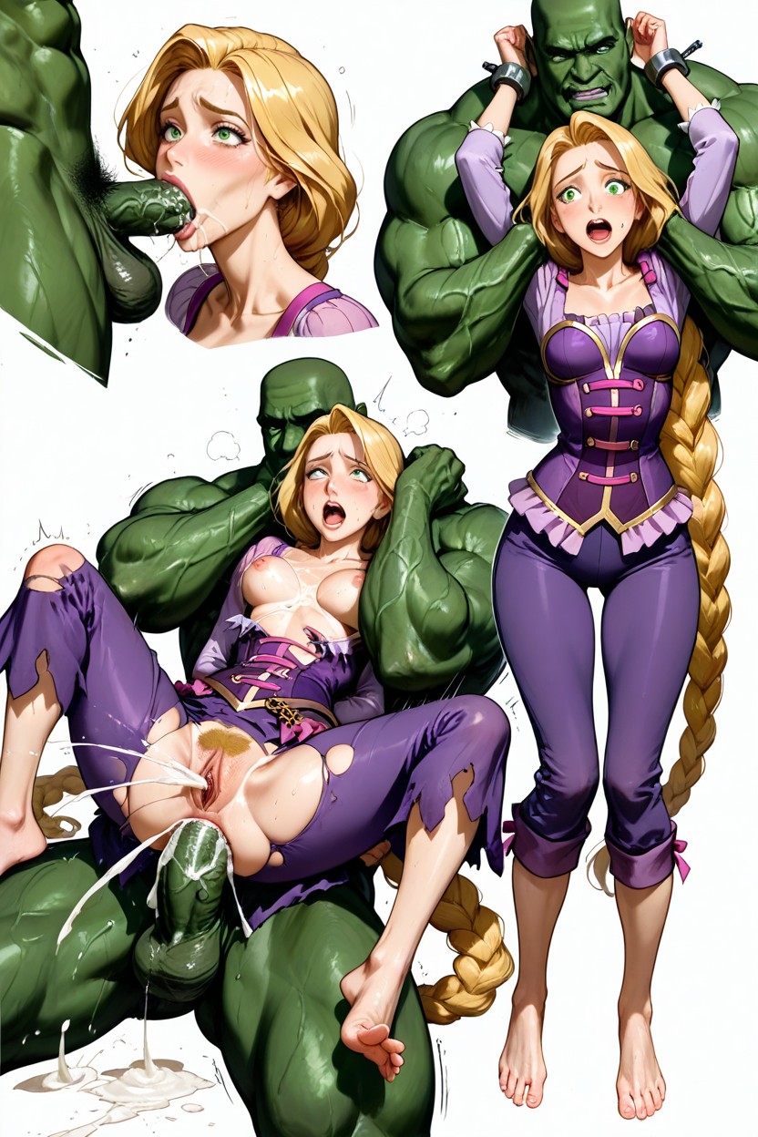 Restrained, V-shaped Body, Hyper Reduced Thickness Ribcage And Thigh Hentai AI Porn