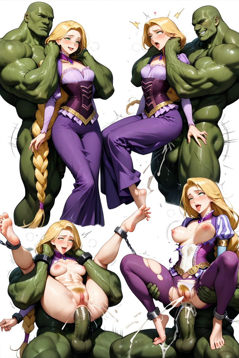 Masterful Aesthetic, Rapunzel From Tangled, Torn Apart Outfits Hentai AI Porn