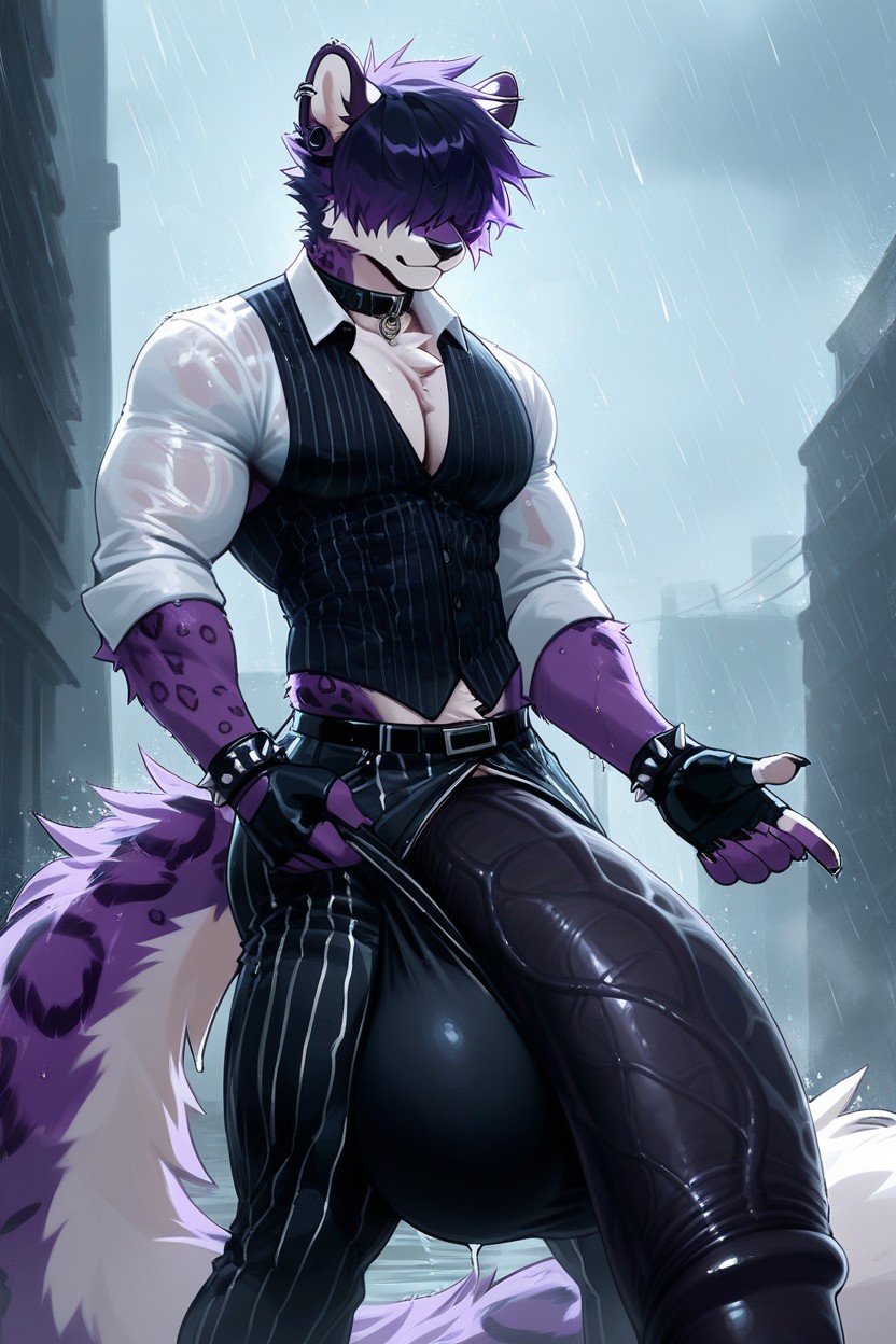 Waist, Extreme Hyper Cock Definition, Spotted Body Furry AI Porn