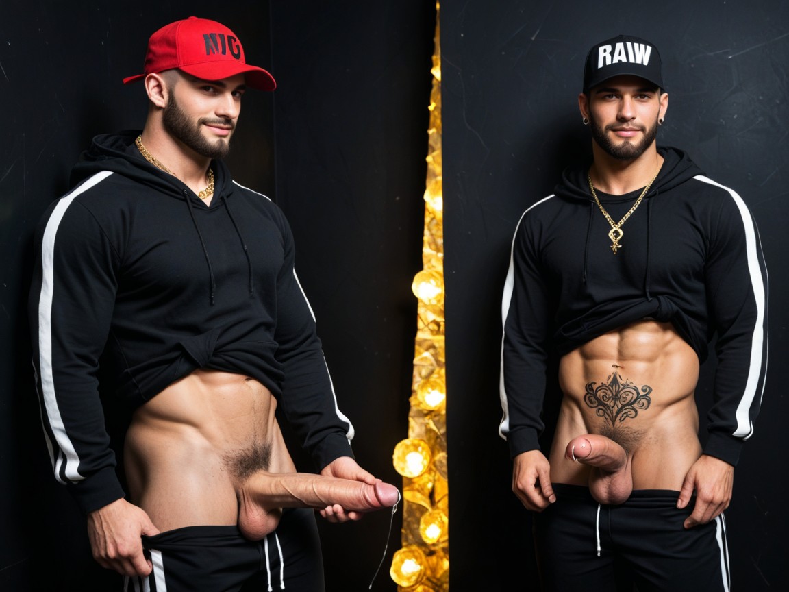 Men Only, Black Cap Says Fuckr, 25+ ゲイAIポルノ