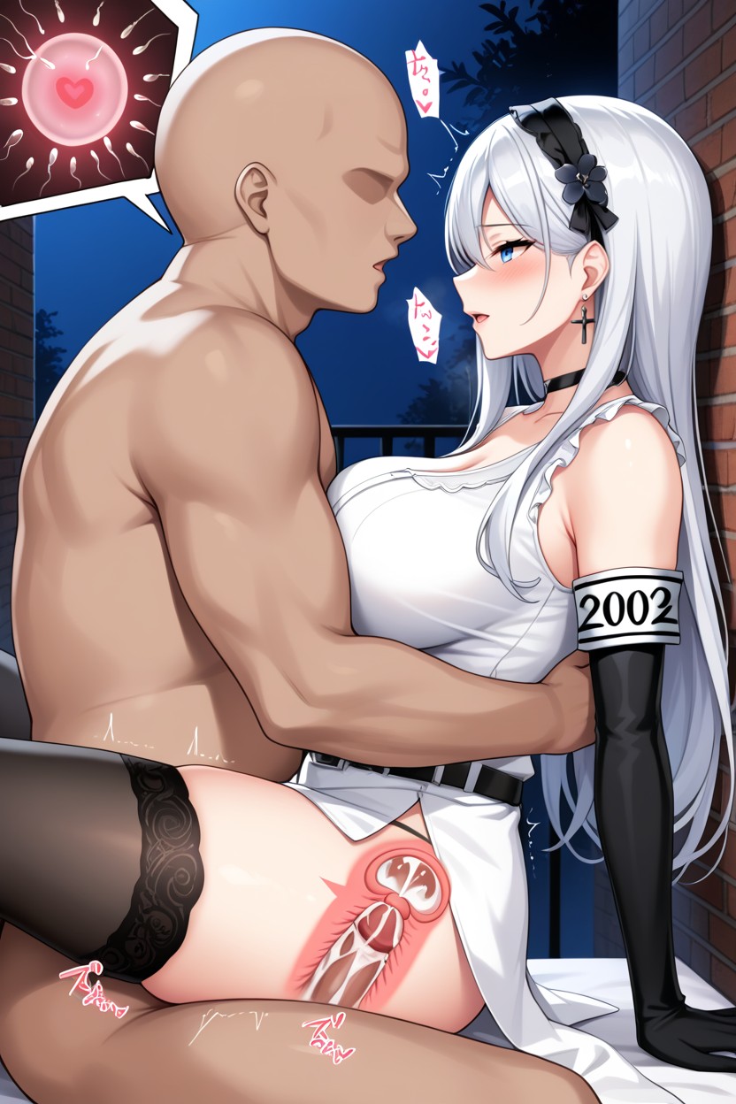 She Gets Fucked From Behind, Night, Black Corsat Hentai AI Porn