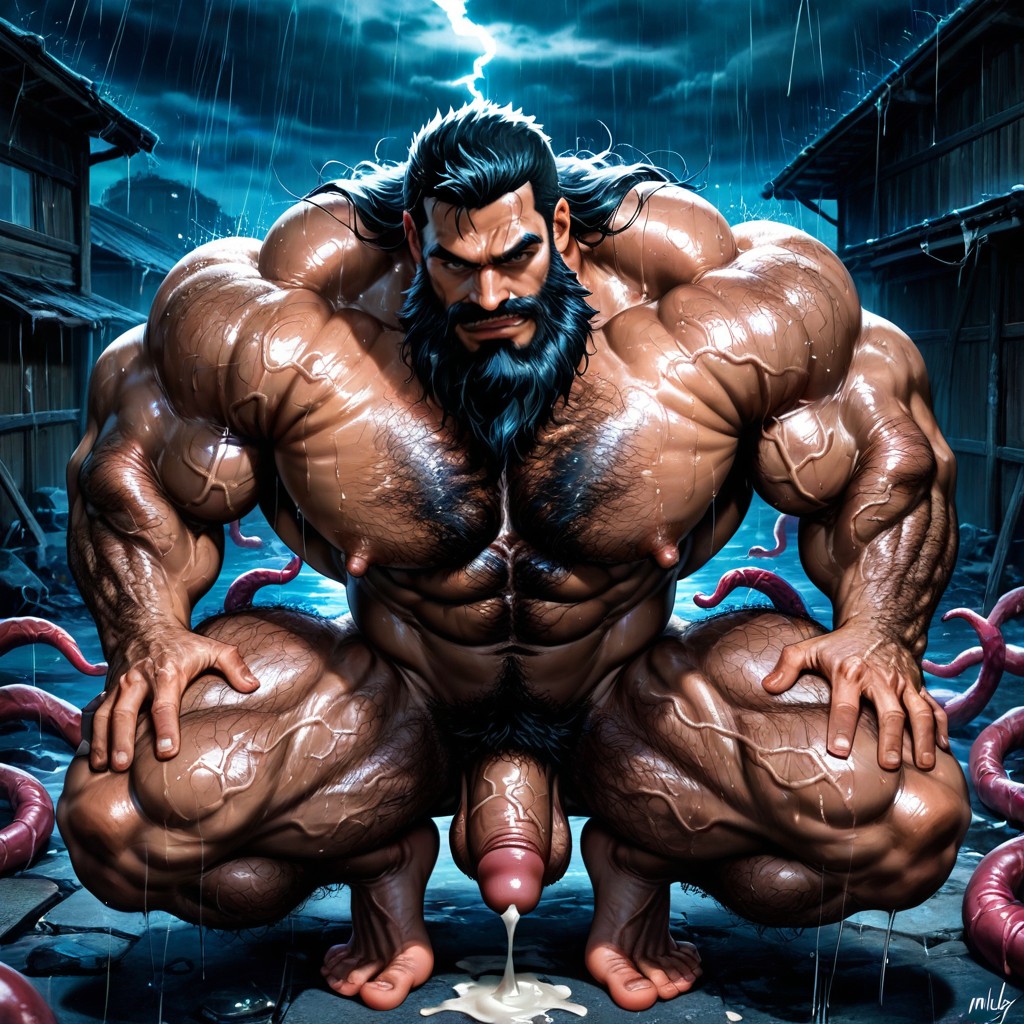 Hyper Muscles, Detailed Image, Balls Bigger Than Head AI Gay Porn