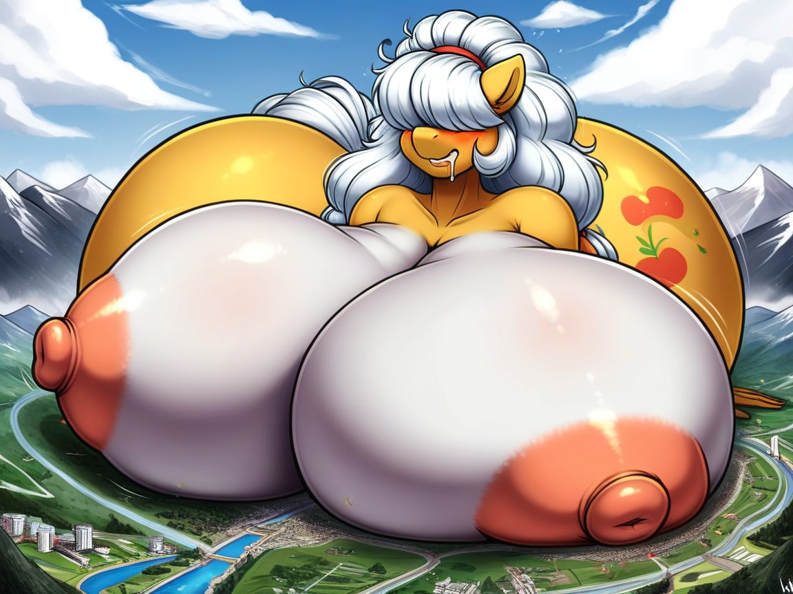 Space, Dwarfed By Breasts, Hyper Breasts Furry AI Porn