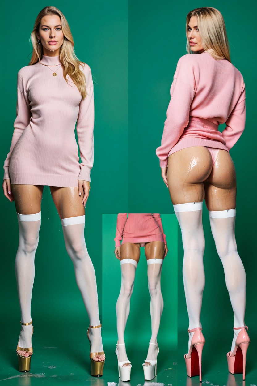 Camel Toe, Small Breasts, Long Legs AI Porn