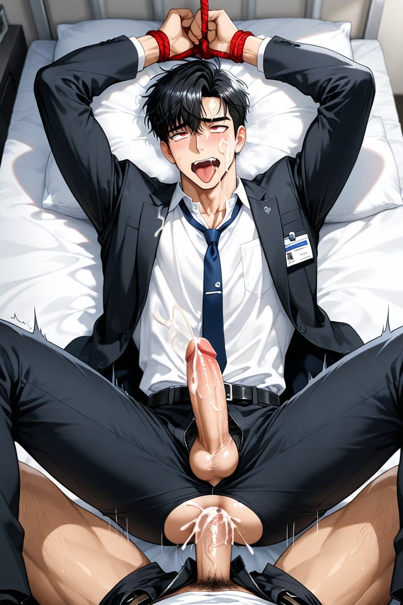 Slightly Puffy Top Of Head, Revealing Underwear, Manhwa AI Gay Porn