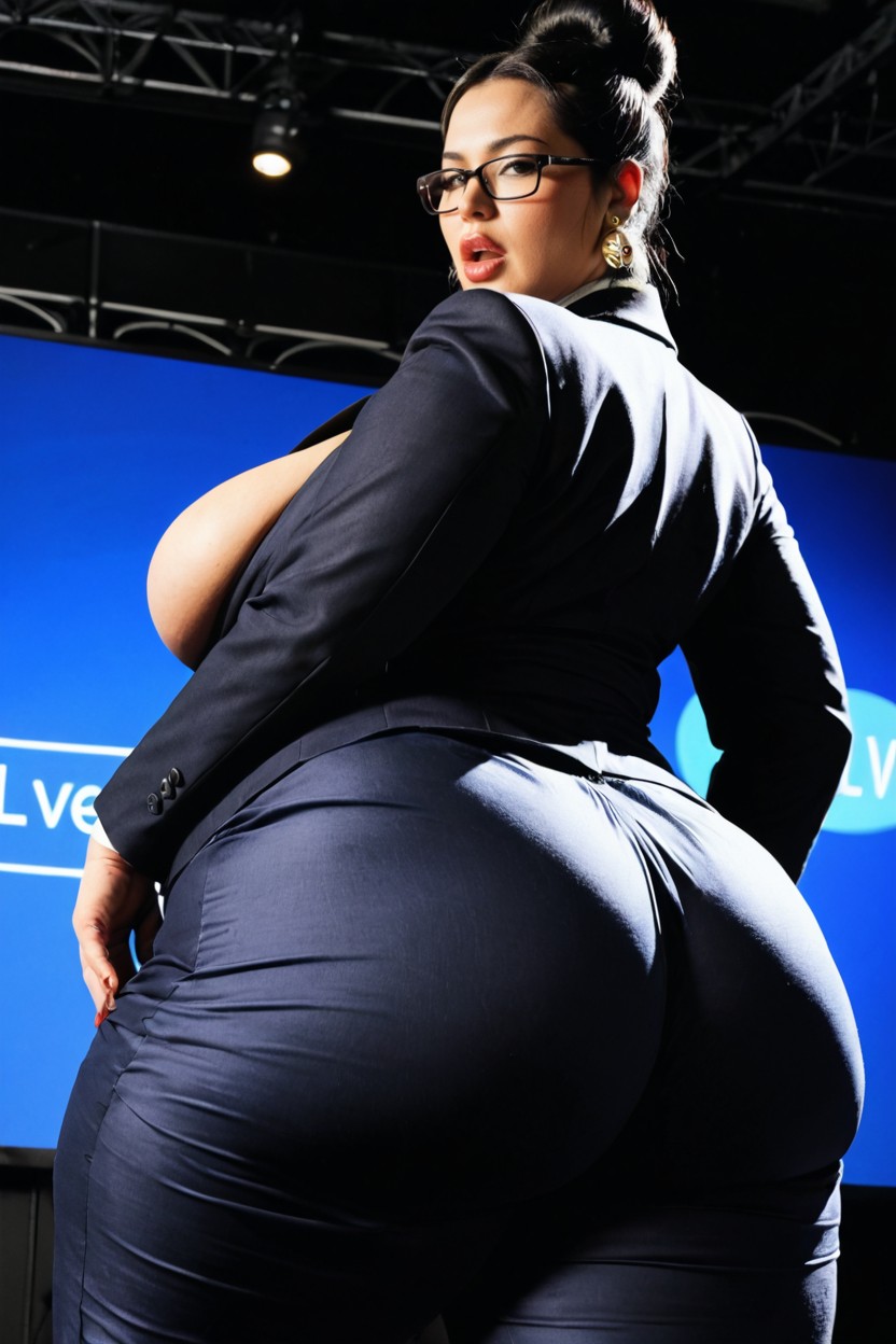 With Gestures, Thick Glossy Lips, Fully Clothed Porno BBW IA