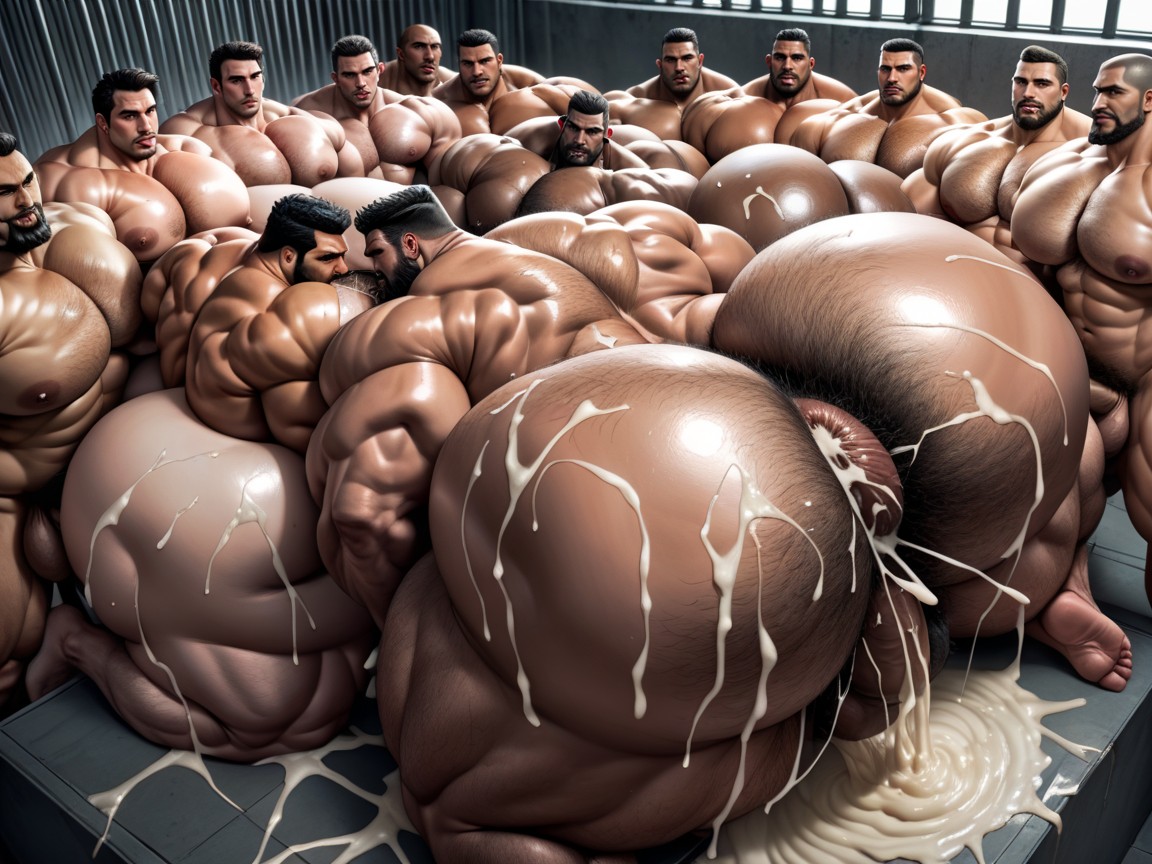 Tongue Out, Shaved Heads, Hyper Bulky AIポルノ