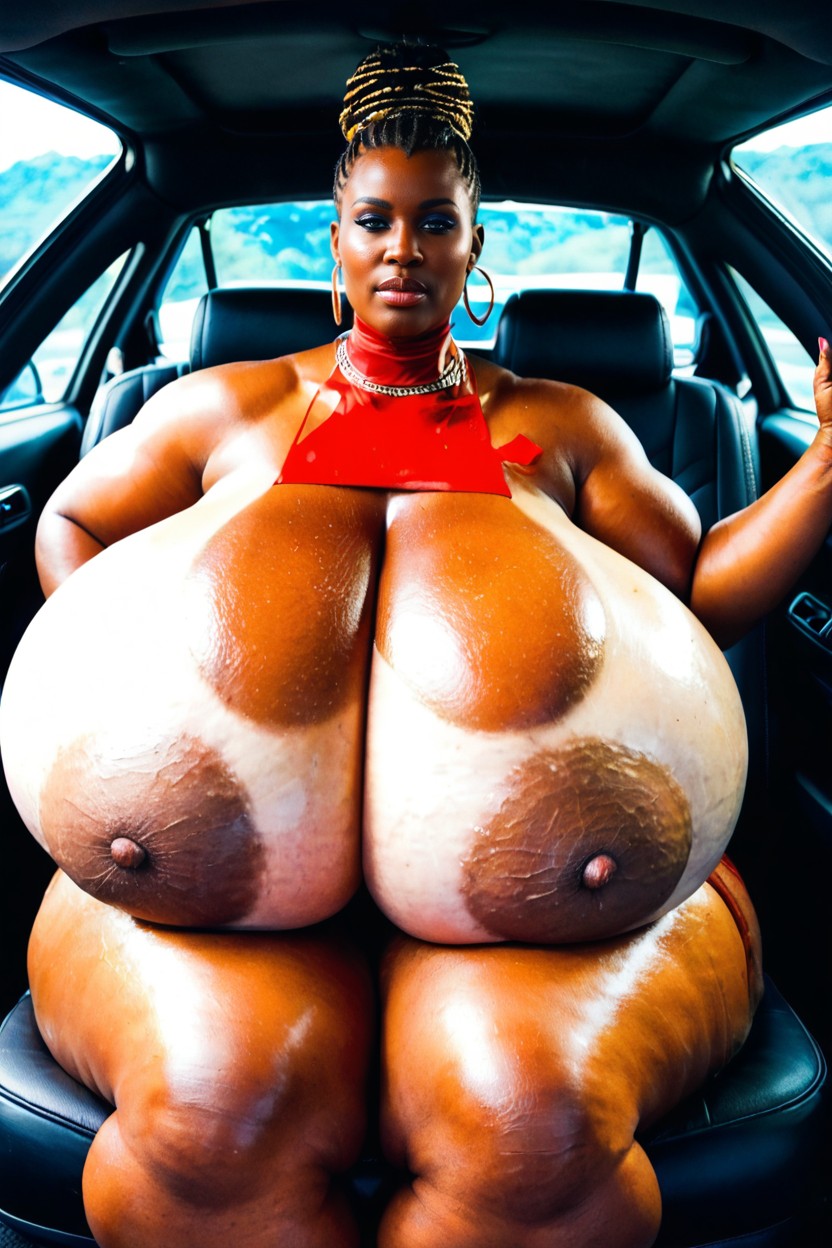 Hyper Massive Breasts, Brown Hair, Hyper Massive Breasts AIポルノ