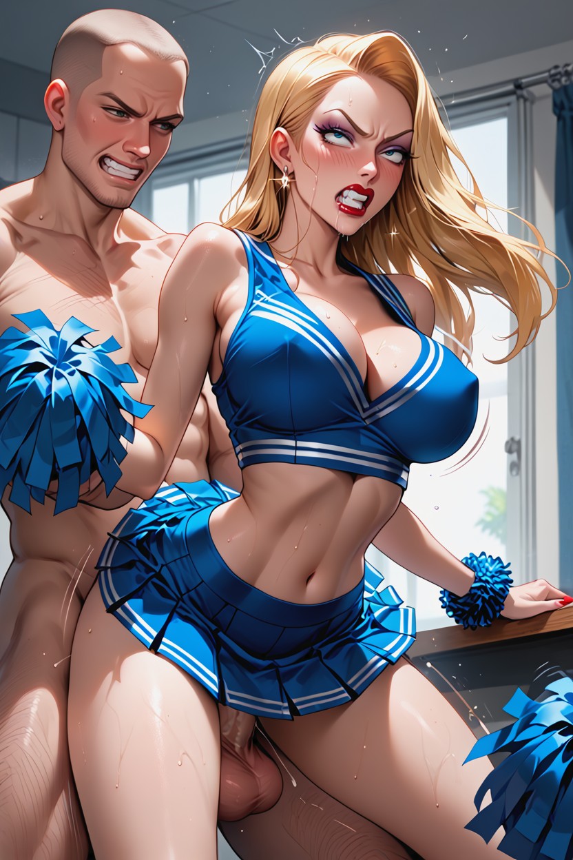 Big Cock, Groping Her From Behind, Angry Hentai AI Porn