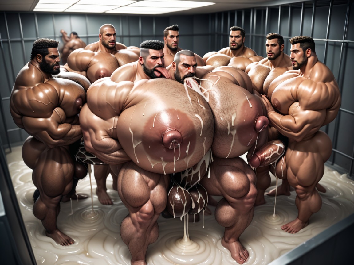 Sweaty, Tit Fuck, Huge Hyper Boobs Everywhere AI Porn
